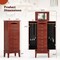 Costway Wood Jewelry Cabinet Armoire Storage Box Chest Stand Organizer Indoor Bedroom